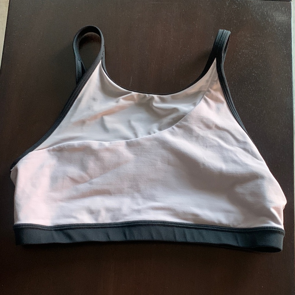 Lululemon Athletica Light Pink and Black Sports Bra